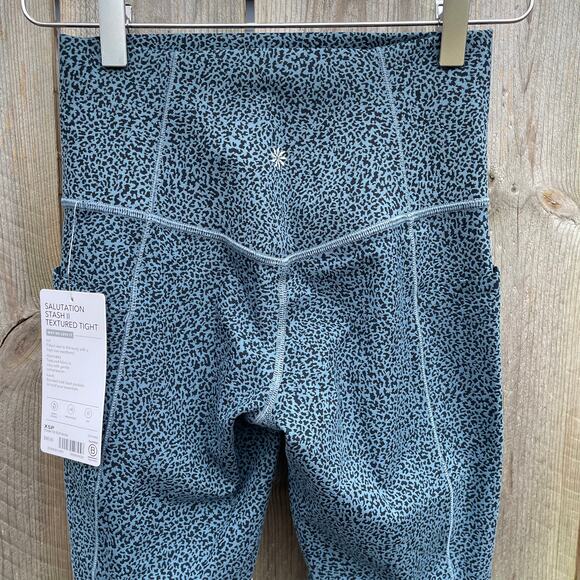 Athleta Salutation Stash II Textured Tight Womens Active Leggings XSP Petite NWT - Picture 9 of 10